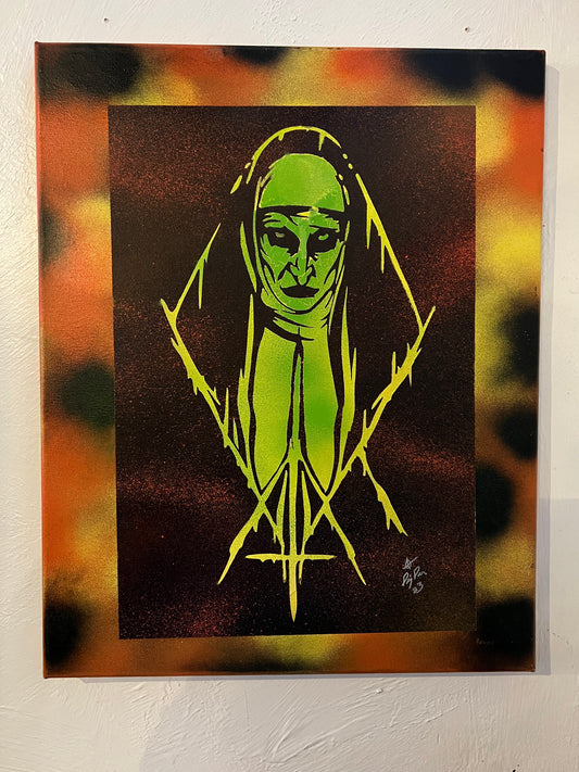 The Nun spray art