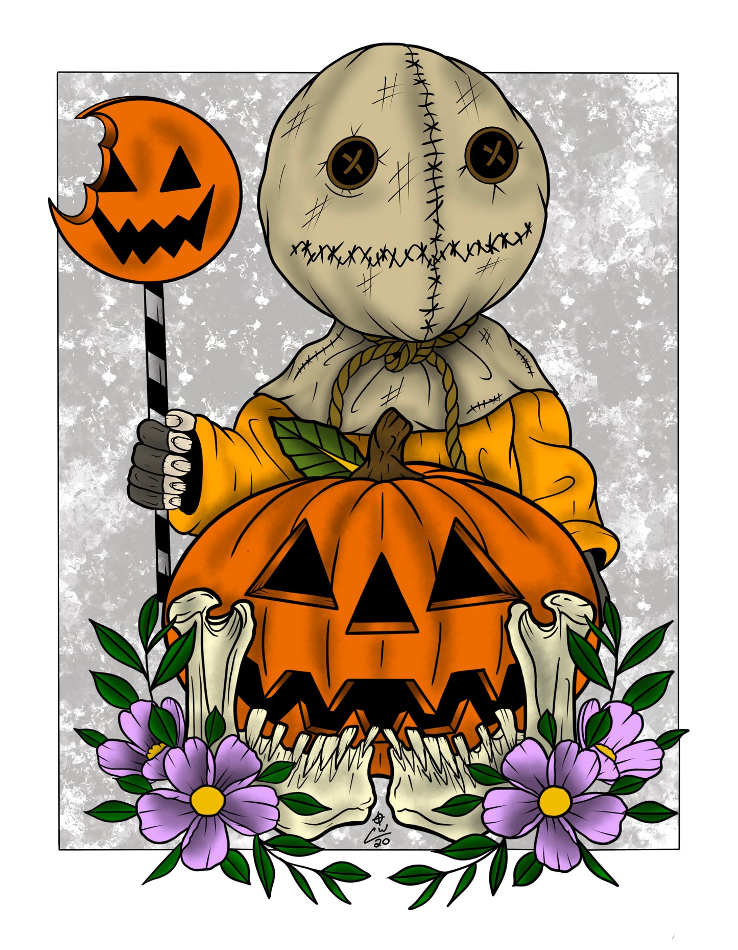 13” by 19” Sam Trick R Treat art print