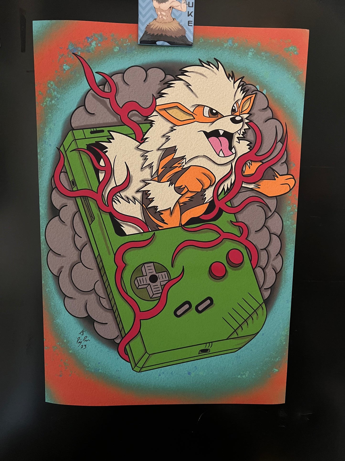 13” by 19” Arcanine Pokémon art print